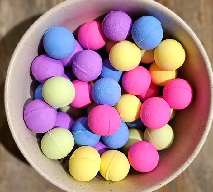 Bombes de bain colorées d’Isabelle Duchesne