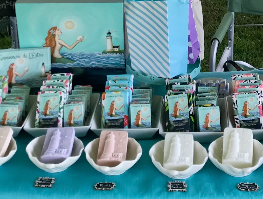 Kara Needham handmade soap display