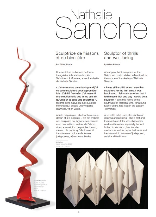 Nathalie Sanche — Art Magazine, sculptrice de frissons et de bien-être
